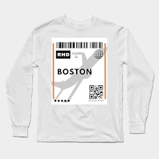 Boston Ticket Design Long Sleeve T-Shirt